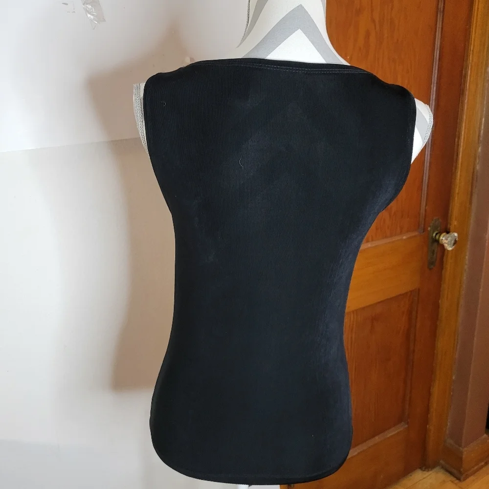 Chicos Travelers Black Slinky Tank Size 0 - Picture 3 of 6